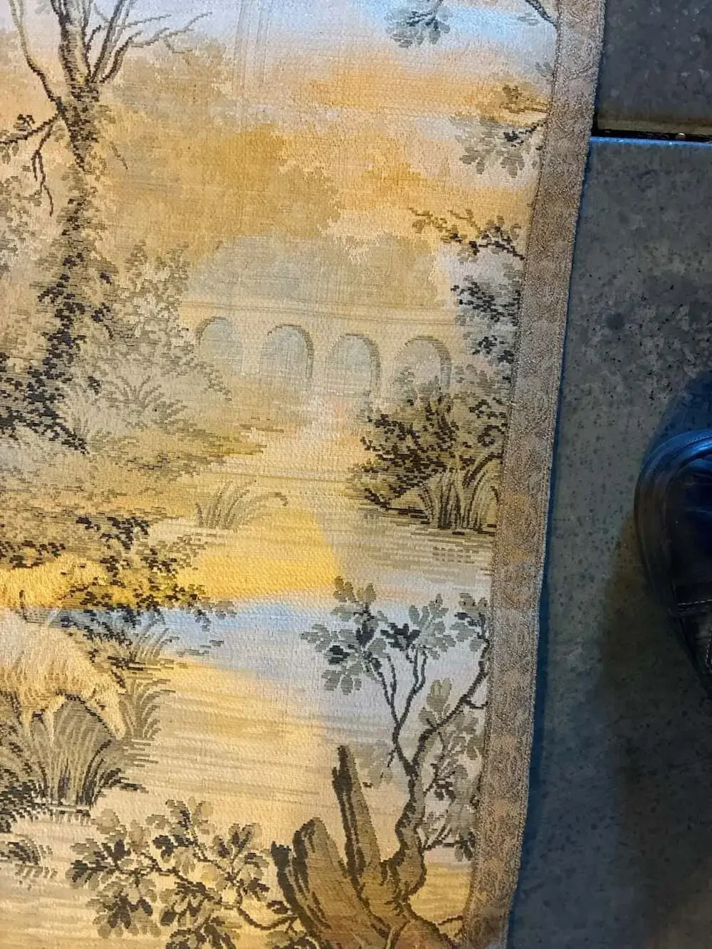 Vintage French Pastoral Scene Woven Jacquard Wall Tapestry